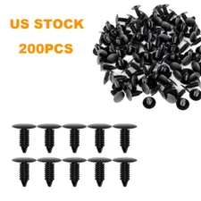 200PCS Bumper Clips Auto Car Hole Plastic Rivets Fastener Fender Push Pin
