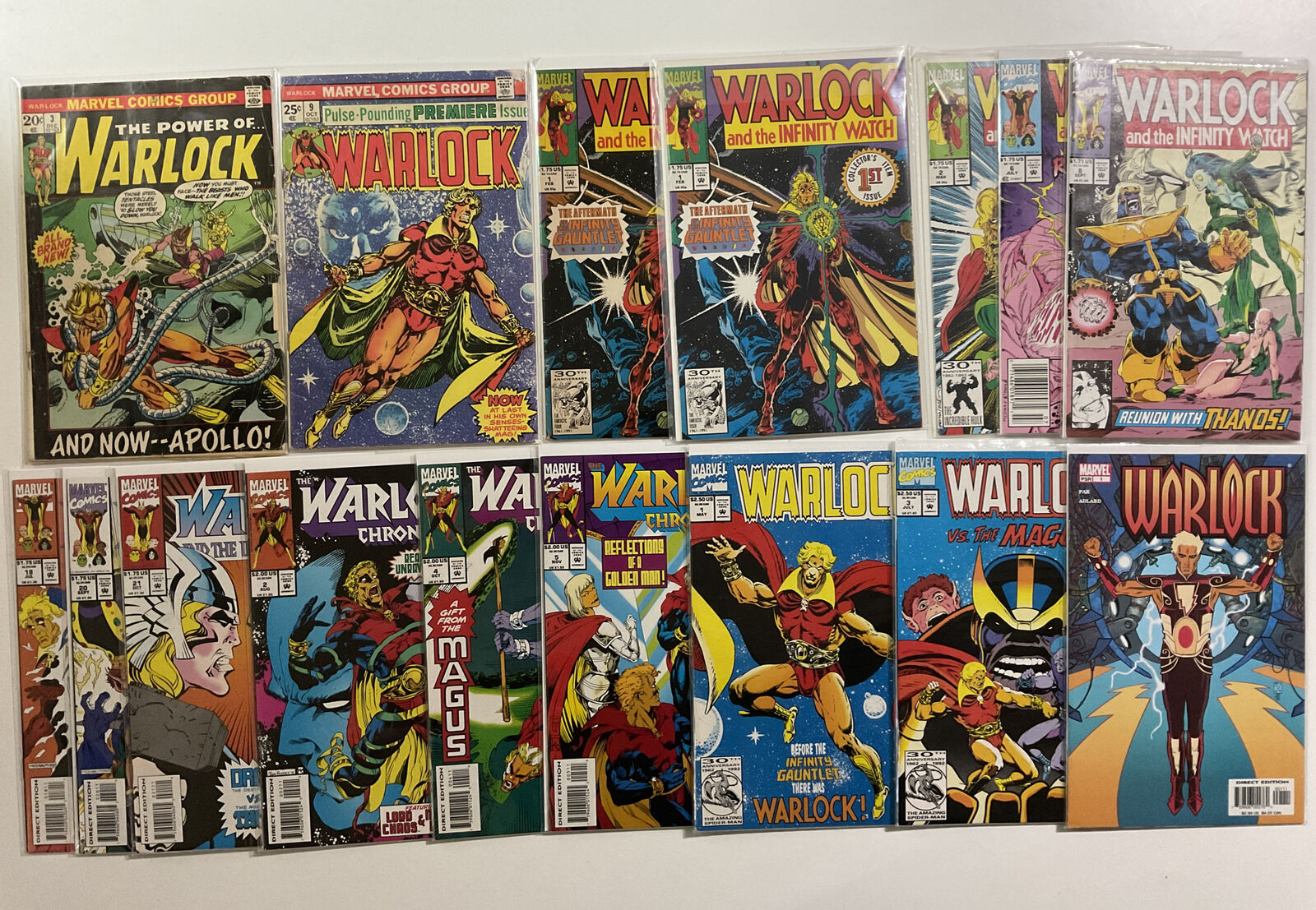 Warlock #1, 2, 3, 4, 5, 6, 8, 9, 18, 20, 21 (Mixed Lot of 16) Marvel Comics MCU