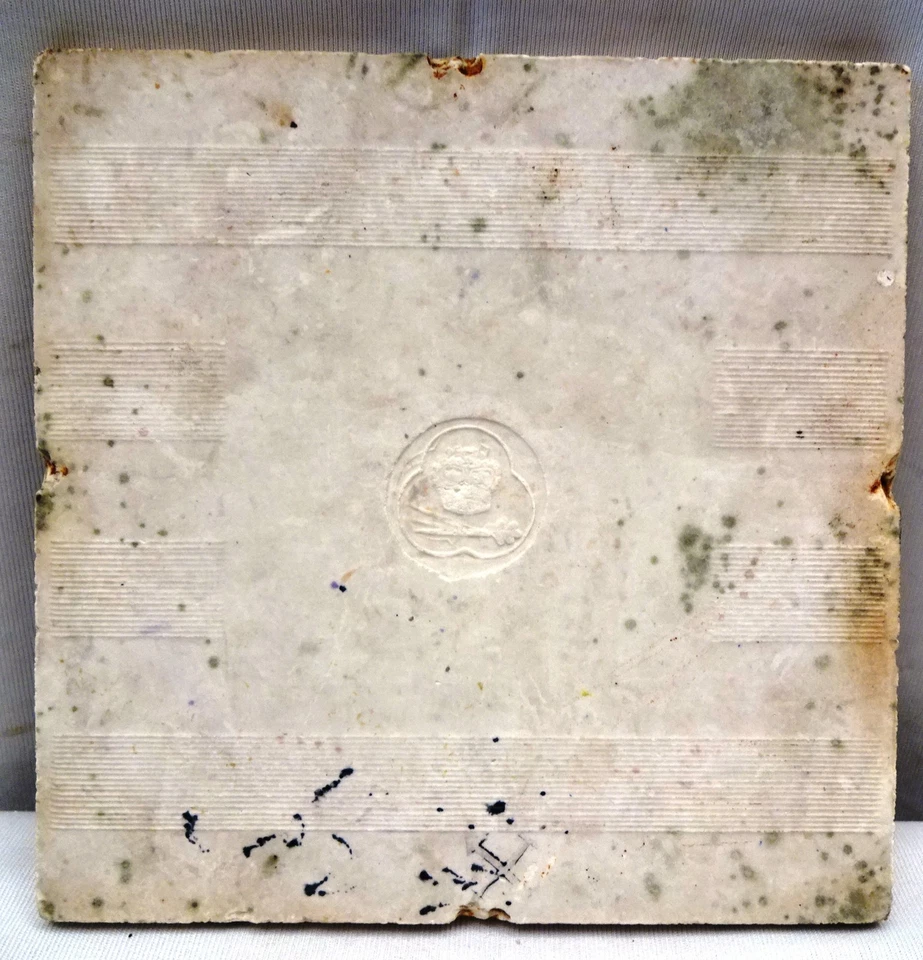 AZULEJO MAYÓLICA ART NOUVEAU DISEÑO DE FLORES ARQUITECTURA VINTAGE COLECCIONABLES RARO Foto 4 de 4