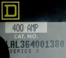 Square D 3phase Breaker 400AMP NO.LAL364001380SERIES3