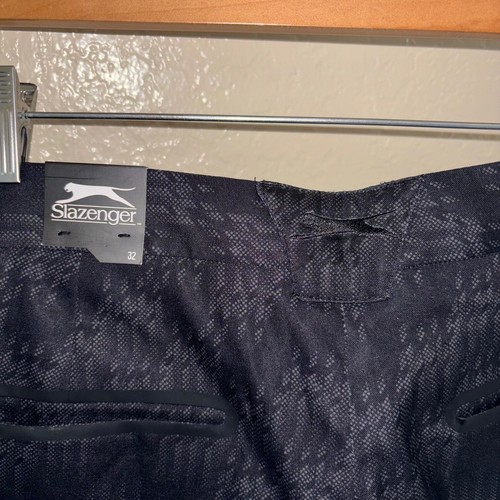 NWT Slazenger Hydro-Dri Black Tonal Print Golf Shorts Size 32 - Picture 6 of 12