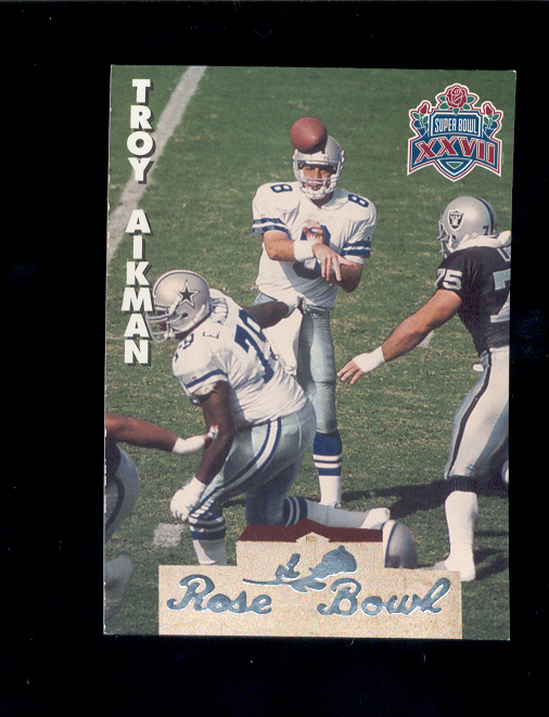 1993 Heads & Tails TROY AIKMAN Dallas Cowboys Super Bowl XXVII
