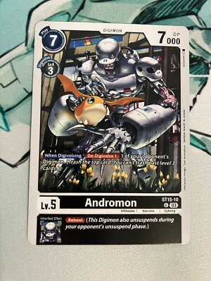 Andromon ST15-10 U Digimon CCG Dragon of Courage NM