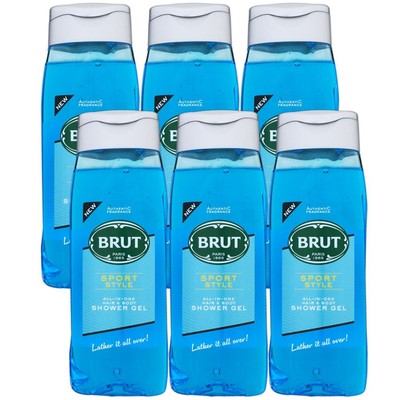Brut Sport Style 6 x 500 ml All in One Shower Gel Duschgel Showergel Set