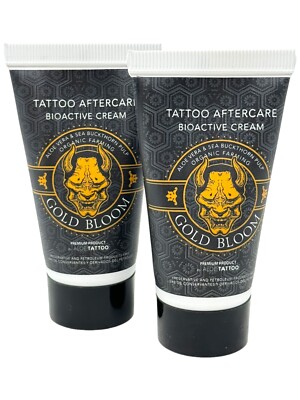 (299,50 /L) INKgrafiX  2x30g ALOE TATTOO AFTERCARE BIOAKTIVE CREAM- GOLD BLOOM -