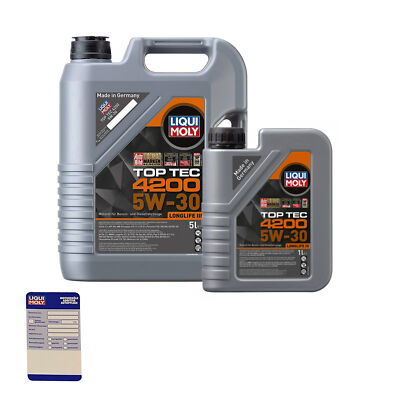 Liqui Moly 3707 LM 3707 Motoröl, Öl, Top Tec 4200 5 W-30 6L