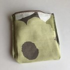 Handmade Zippered Cotton Cosmetics Travel Storage Pouch Green Yellow Stripes — photo 8