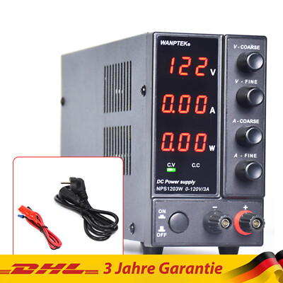 NEU 0-120V Regelbares DC Labornetzgerät AC Trafo Netzgerät Labornetzteil 3A 360W