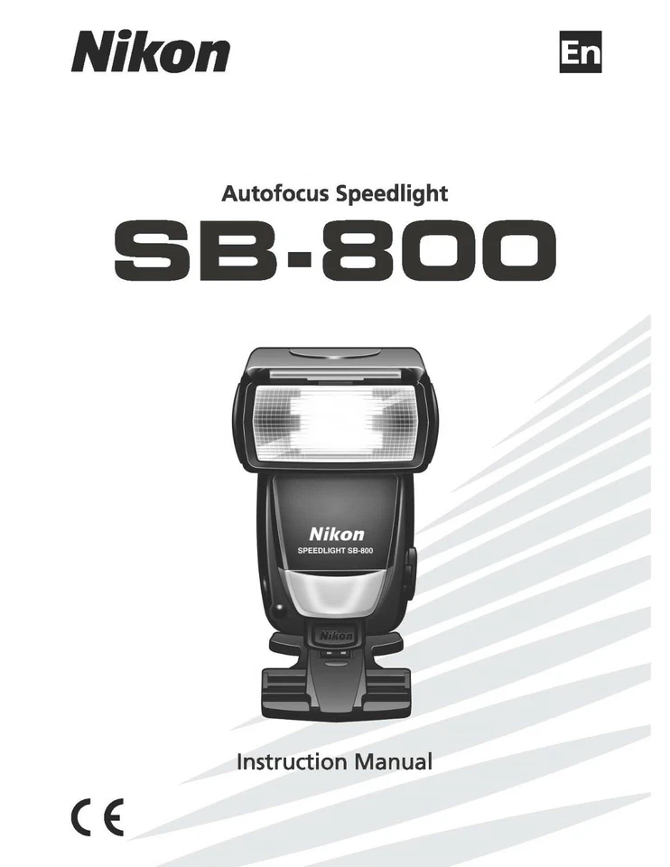 NIKON SB-800 ENFOQUE AUTOMÁTICO SPEEDLITE MANUAL DE USUARIO INSTRUCCIONES IMPRESAS A5