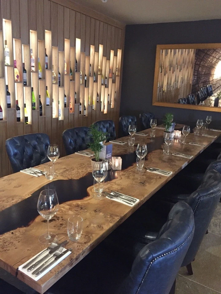 Oak river table epoxy resin any colour. Made to order ONLY. call me 07962152596 - Image 2 of 4