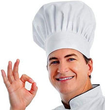 Chef Hat, Adult Premium Adjustable Elastic Baker Kitchen Cooking Chef Cap
