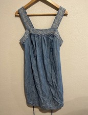 Universal Thread Cottage Core Prairie Cotton Chambray Embroidered Dress M