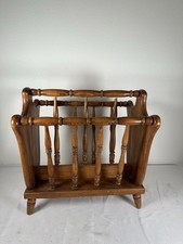 Vintage Mid Century Modern Maple Magazine Rack Authentic Furniture Products 60s