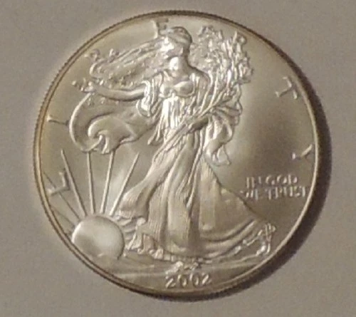 2002 1 Oz Silver American Eagle Bullion Coin (Brilliant Uncirculated)