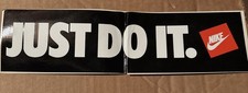 1980s Nike Air Logo Just Do It Bumper Sticker Original Car Decal Swoosh 11" Long