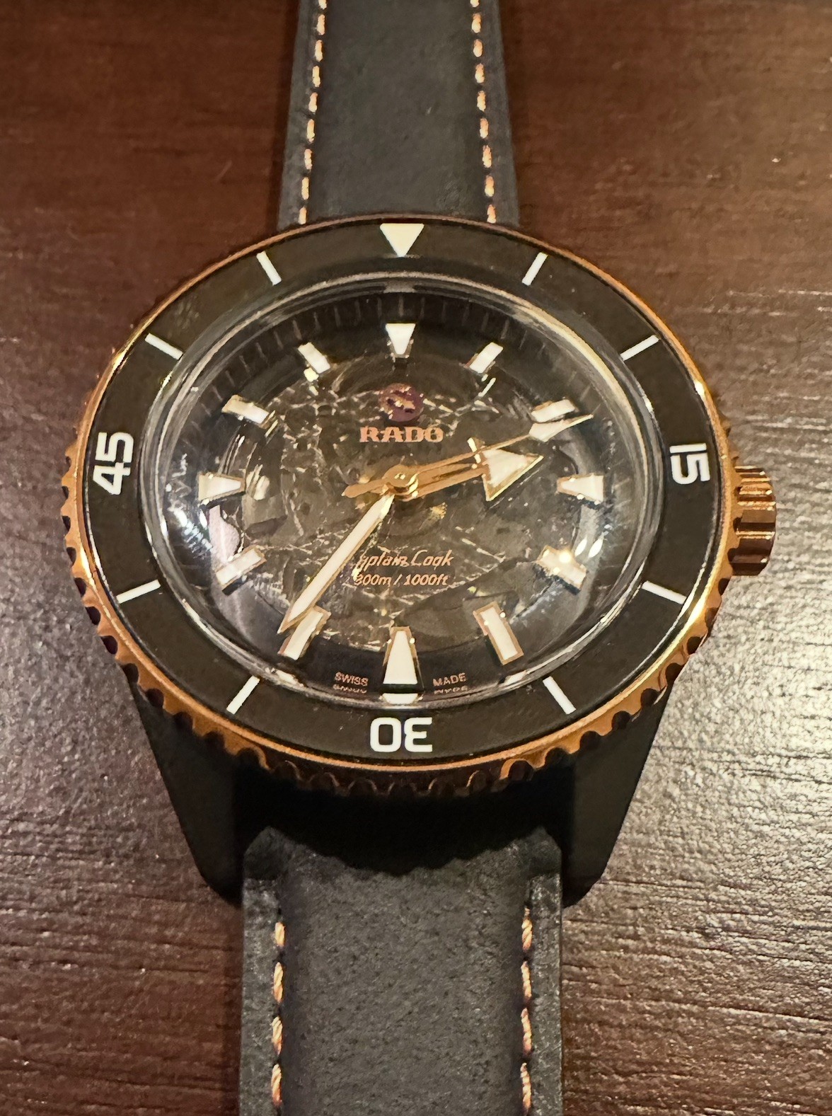 RADO Captain Cook High-Tech R32192152 Black Men Excellent condition FULL SET. 