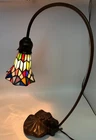 Tiffany Style Stained Glass Lamp Lily Pad Base Single Arm READ