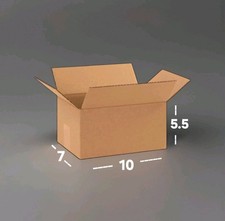 5pck -10x7x5.5 Corrugated Cardboard Cartons Mailer Shipping Packing Boxes