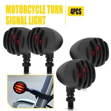 4 For Kawasaki Suzuki Halogen Motorcycle Turn Signal Red Light Blinker Indicator
