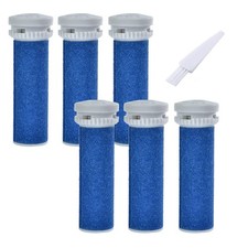 6 Pack Blue Extra Coarse Roller Refills with Scholl Express Pedi Foot Smoothe...