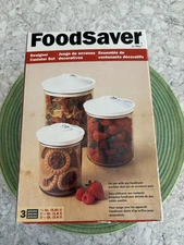 FoodSaver Vacuum 3 Canister Set 3/4Qt, 1.5Qt, 2.5Qt New in Open Box Tilia 2001
