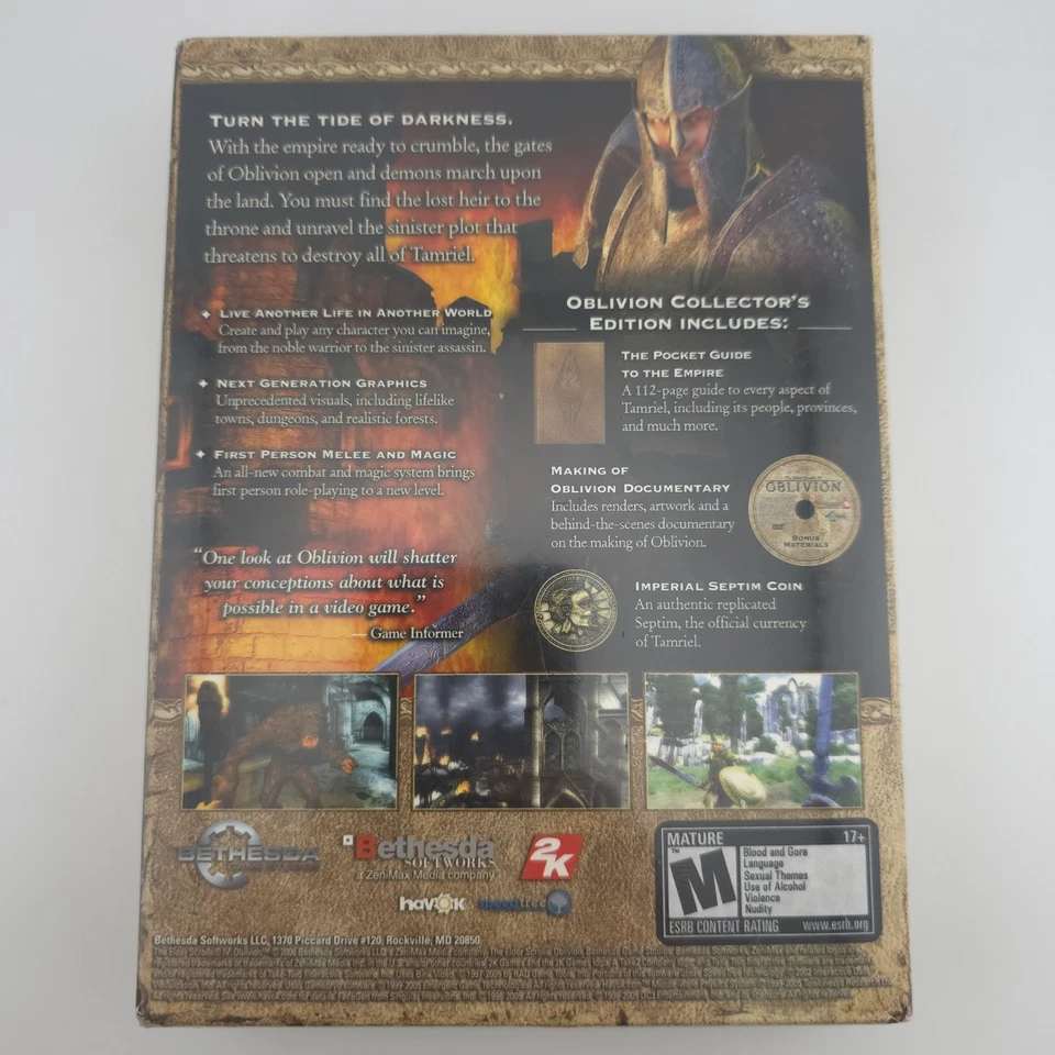 Elder Scrolls IV: Oblivion - Collector's Edition, 2006, Small Box, New & Sealed - Image 3 of 4