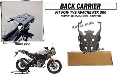 Black Back Carrier Rack ''Fit For TVS Apache RTX 300''