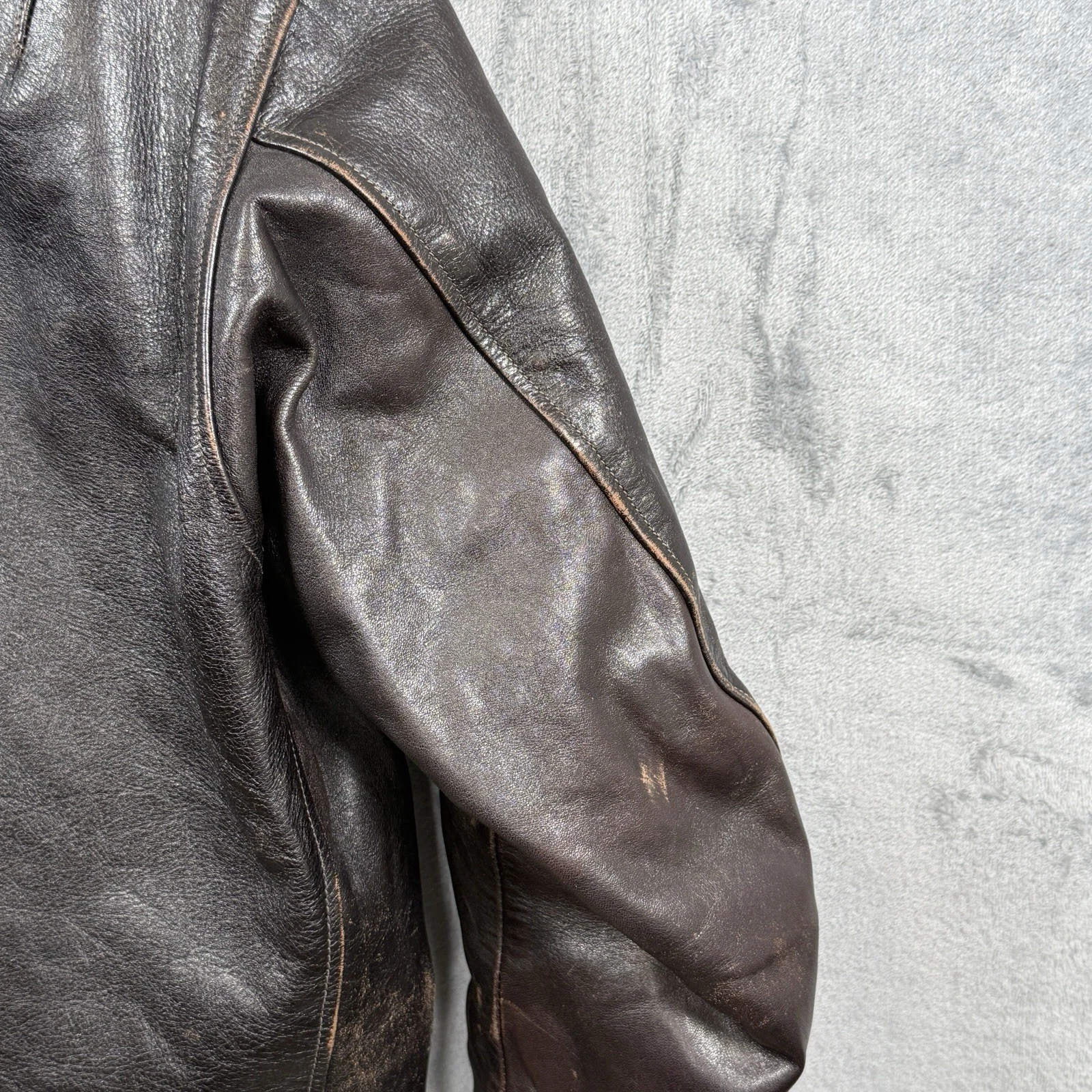Buzz Rickson's William Gibson MA-1 Leather Flight Jacket Size 40 - product detail image 10