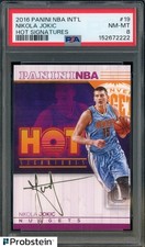 2016 Panini NBA International Hot Signatures #19 Nikola Jokic Nuggets PSA 8