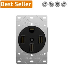 Listed 50 Amp 125/250V Range Outlet - Perfect for Electric Vehicles & Stoves