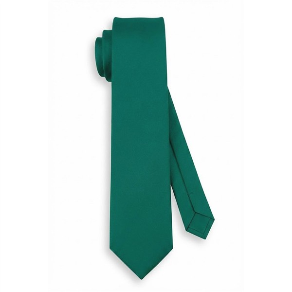 Tigertie Designer Krawatte In PetrolgrüN Einfarbig Uni - Tie Schlips-image