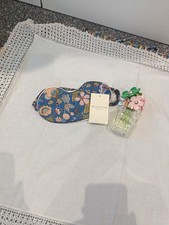 Blue Floral Bonsoir Slip On Pure Silk Sleep Mask Bnwt RRP £40 