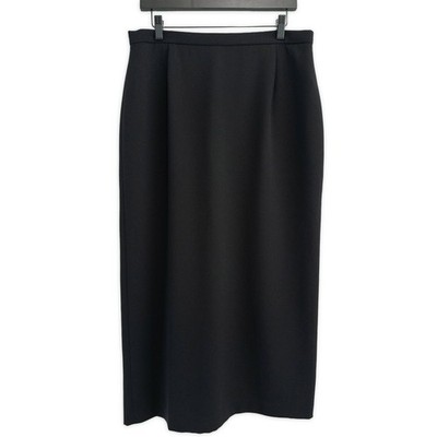 Focus 2000 Womens 14 Black Midi Pencil Skirt Professional Academia Modest Goth