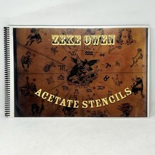 Zeke Owen Acetate Stencils Tattoo Flash Book Signed w/ Embossed Seal