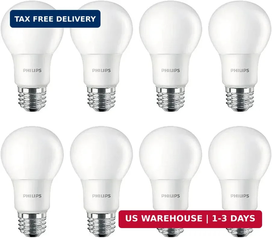 Philips LED Basic Frosted Non-Dimmable A19 Light Bulb - EyeComfort Technology -