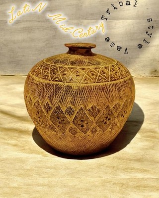 Latin American Tribal style Mid Century Rare Clay Vase