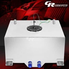 15 GALLON LIGHTWEIGHT POLISHED ALUMINUM GAS FUEL CELL TANK+LEVEL SENDER+FOAM