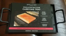 Evolution Salt Co Black Himalayan Salt Slab Carrier 8in x 12in x 1.5in NWB