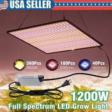 Full Spectrum 1200W LED Grow Light for Indoor Plant Growth 4x4 ft Coverage Area