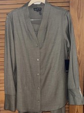 HALSTON Women’s Taupe Long Sleeve Top Sz XL 👸🏽