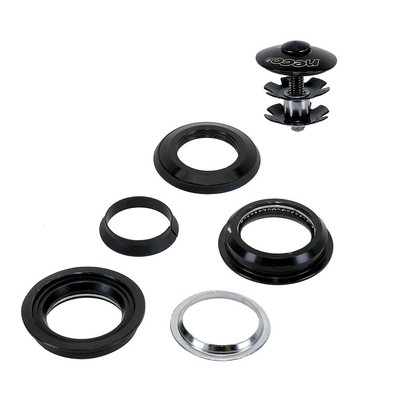 Neco Neco 1 1/8'' Semi Headset, : ZS44/28.6 | ZS44/30, ZeroStack, Complete, Black