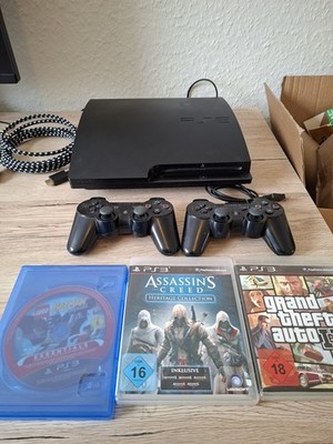 Sony PlayStation 3 Slim 320GB Spielekonsole mit 3 Spielen 2 Controller