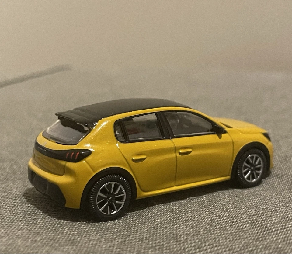 Miniature Norev Peugeot 208 2 Jaune 1/64 3 inches 1:64 Voiture Neuve sans Boite - Photo 3/4