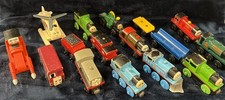 THOMAS THE TANK WOODEN TRAIN ENGINE AN COAL CAR LOT OF 16 Vintage L2
