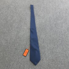 Hermes Tie Mens One Size Blue H Logo Geometric 100 Silk Made France Necktie