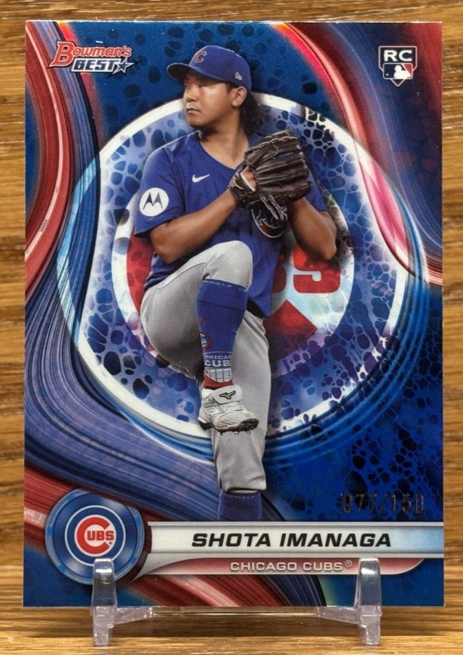 SHOTA IMANAGA Blue Refractor /150 Rookie | 2024 Bowman's Best Chicago CUBS #16