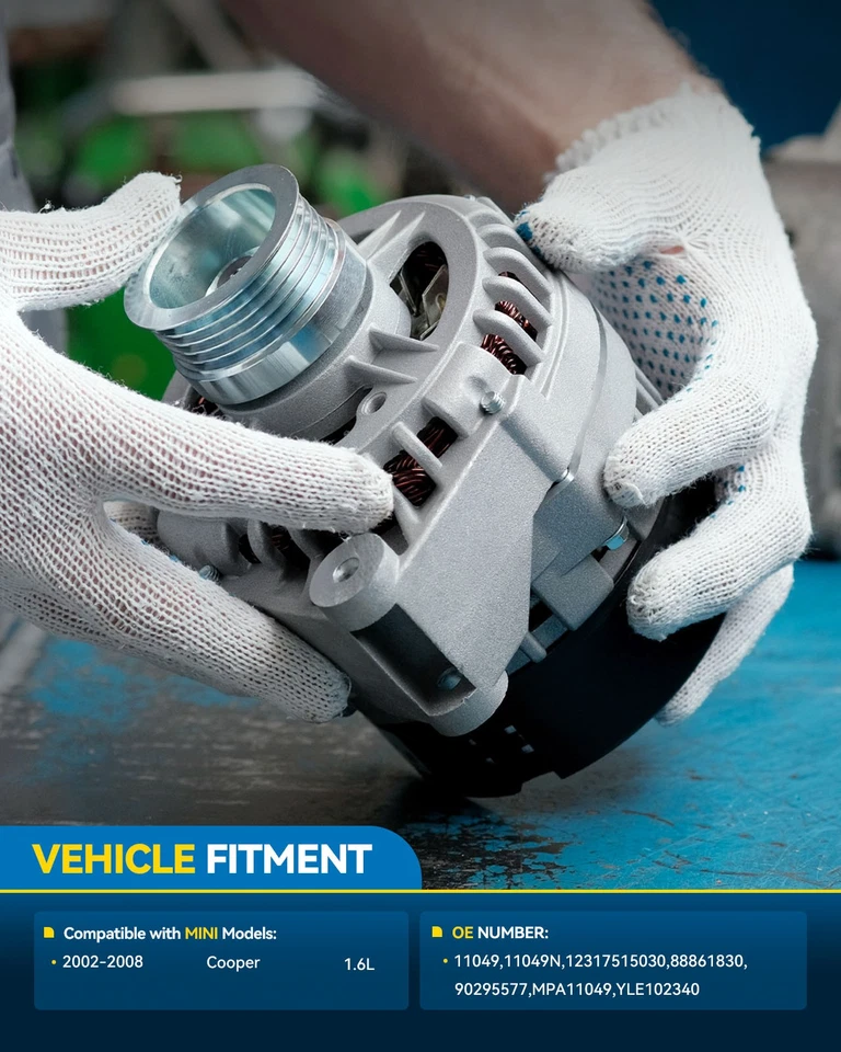 PHILTOP Alternator for MINI COOPER S 2002 2003 2004 2005 2006 - 2008 1.6L 11049 Foto 2 de 4