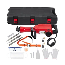 Electric Jack Hammer, 1700W Heavy-Duty Concrete Breaker Tool Kit With 3-Piece...