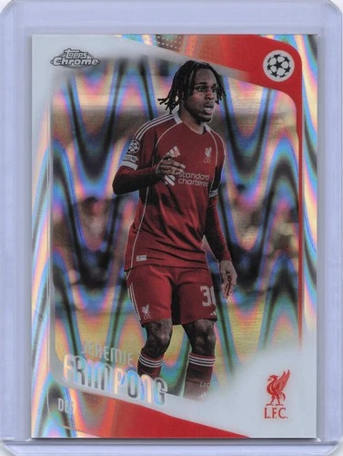 2025-26 Topps Chrome UEFA Club Competitions #6 Jeremie Frimpong Raywave