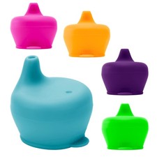 Healthy Sprouts Silicone Sippy Cup Lids - Spill Proof, Fits Any Cup, BPA-Free,